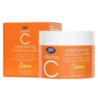 Boots Vitamin C Brightening Moisturising Day Cream Whitening Radiant Skin 50 ml