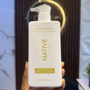 Native autumn air and amber facial cleanser