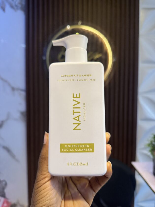 Native autumn air and amber facial cleanser