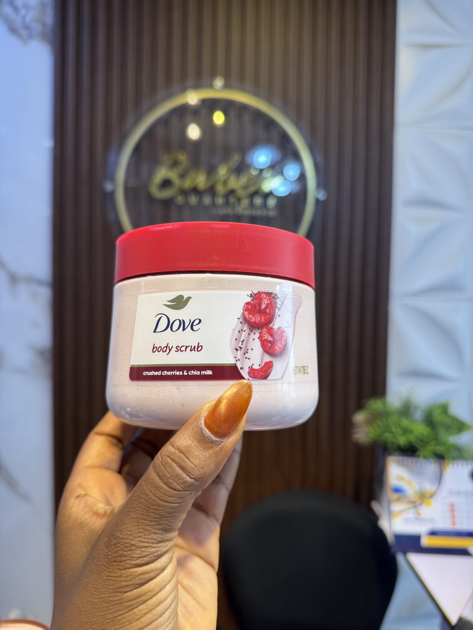 Dove crushes cherries and chia milk