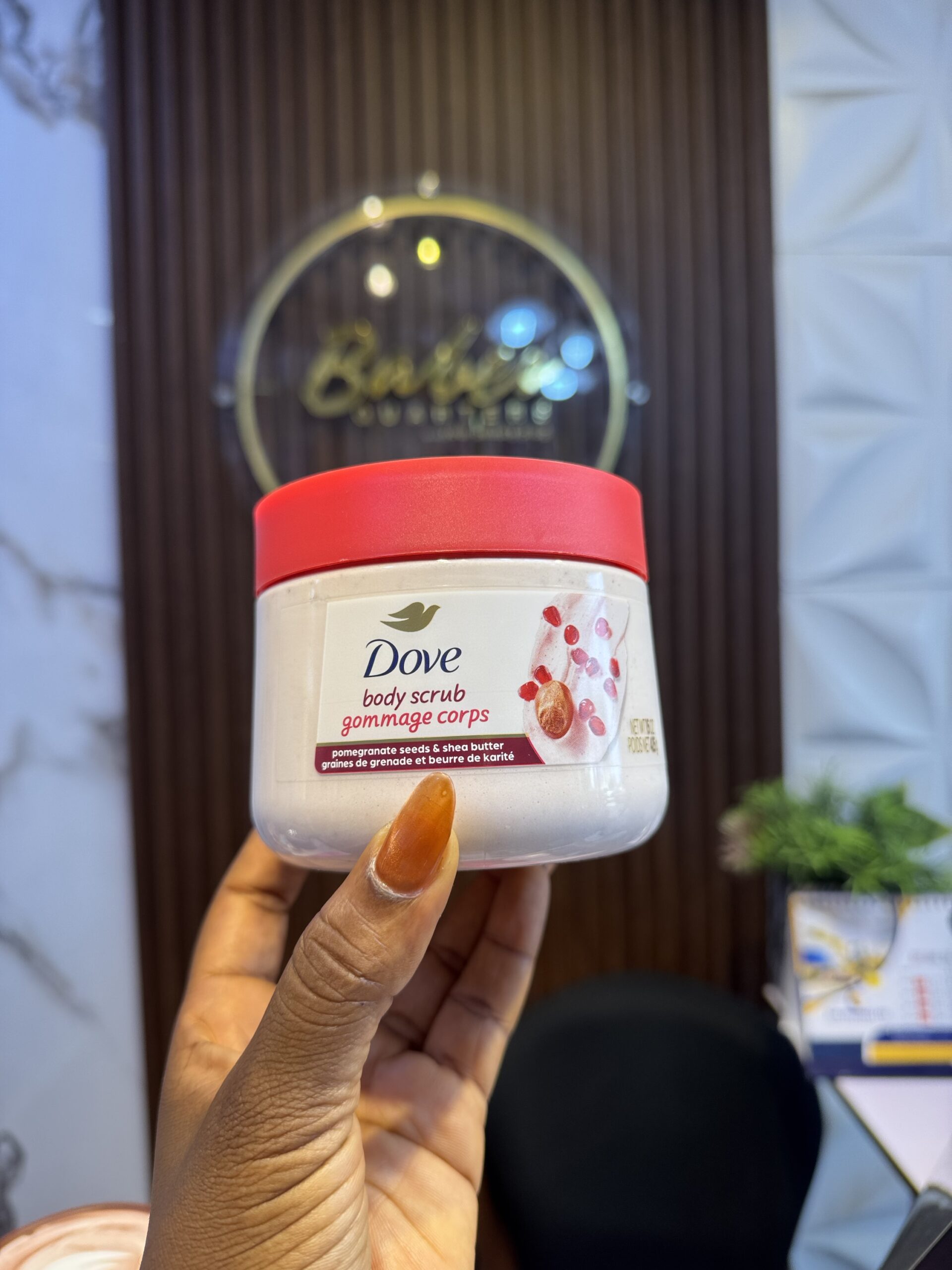 Dove pomegranate seeds and shea butter scrub