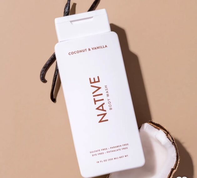 Native coconut and vanilla bodywash