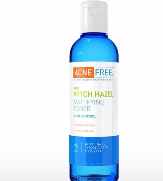 Acne free witch hazel toner