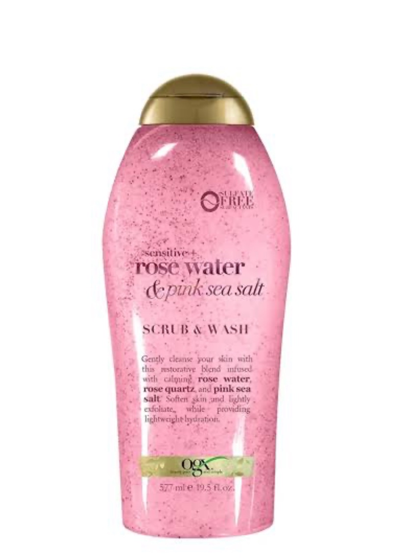 Ogx rose water and pink sea salt wash