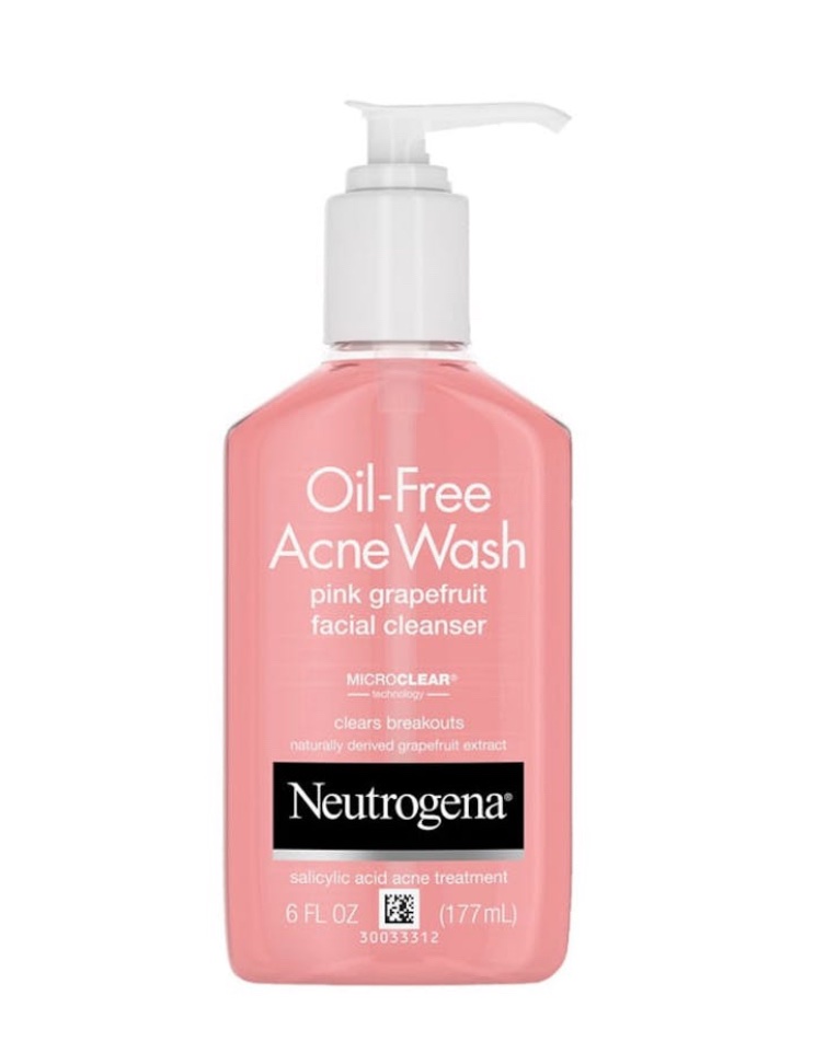 NEUTROGENA oil free acne wash pink grapefruit cleanser