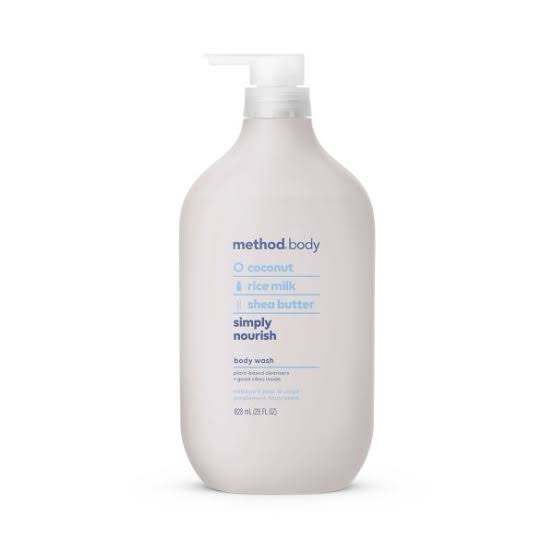 Method body coconut rice milk shea butter simply nourish bodywash 829ml