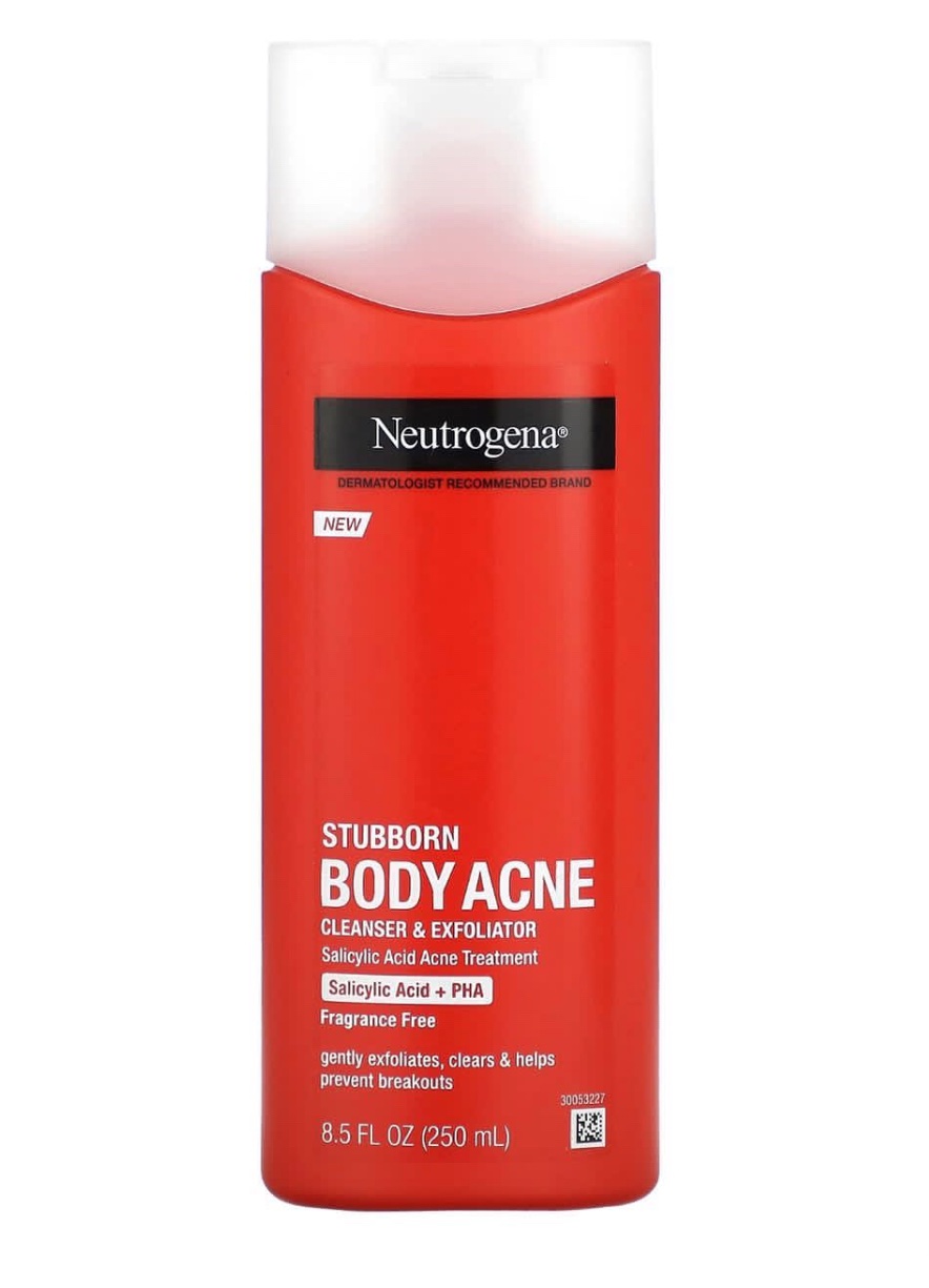 NEUTROGENA stubborn body acne cleanser and exfoliator