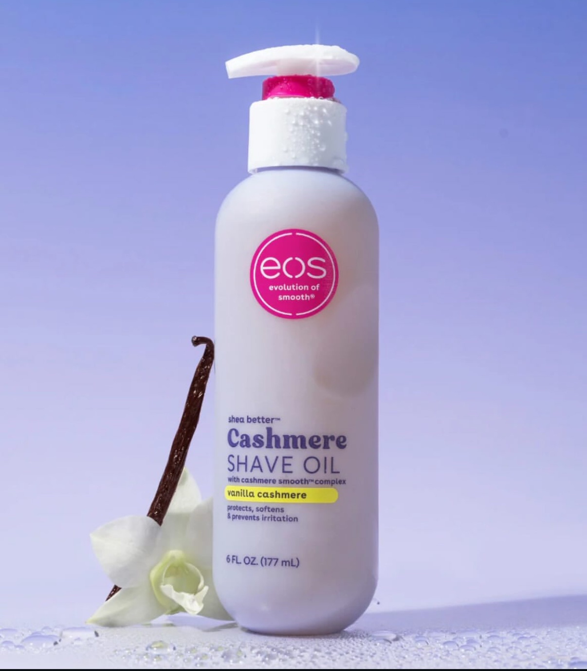 Eos cashmere vanilla cashmere shave oil