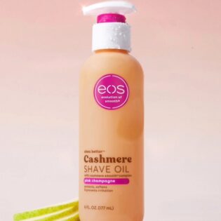 Eos cashmere pink champagne shave oil