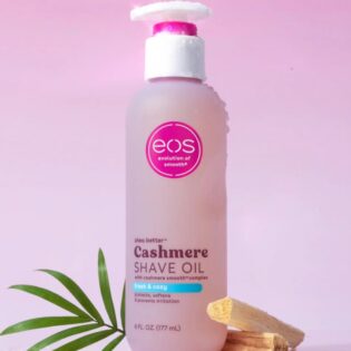 Eos cashmere fresh and cozy shave oil