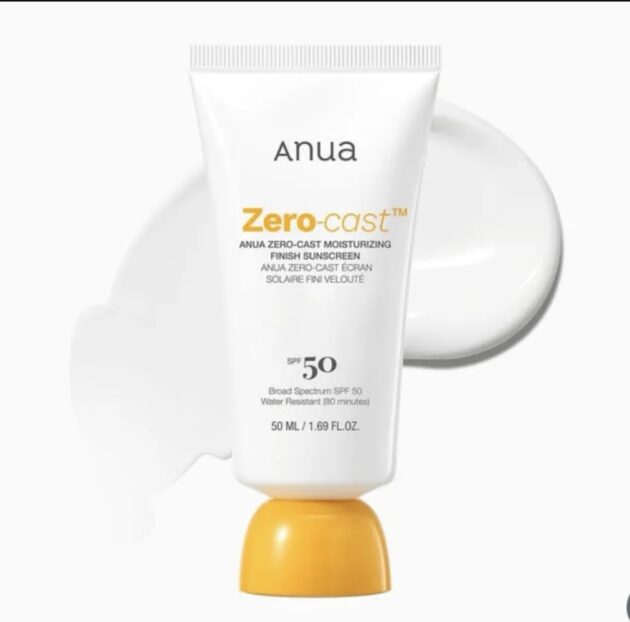Anua zero cast moisturizing finish sunscreen