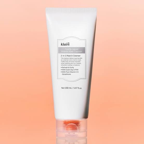 Klairs freshly juiced vitamin mask cleaner