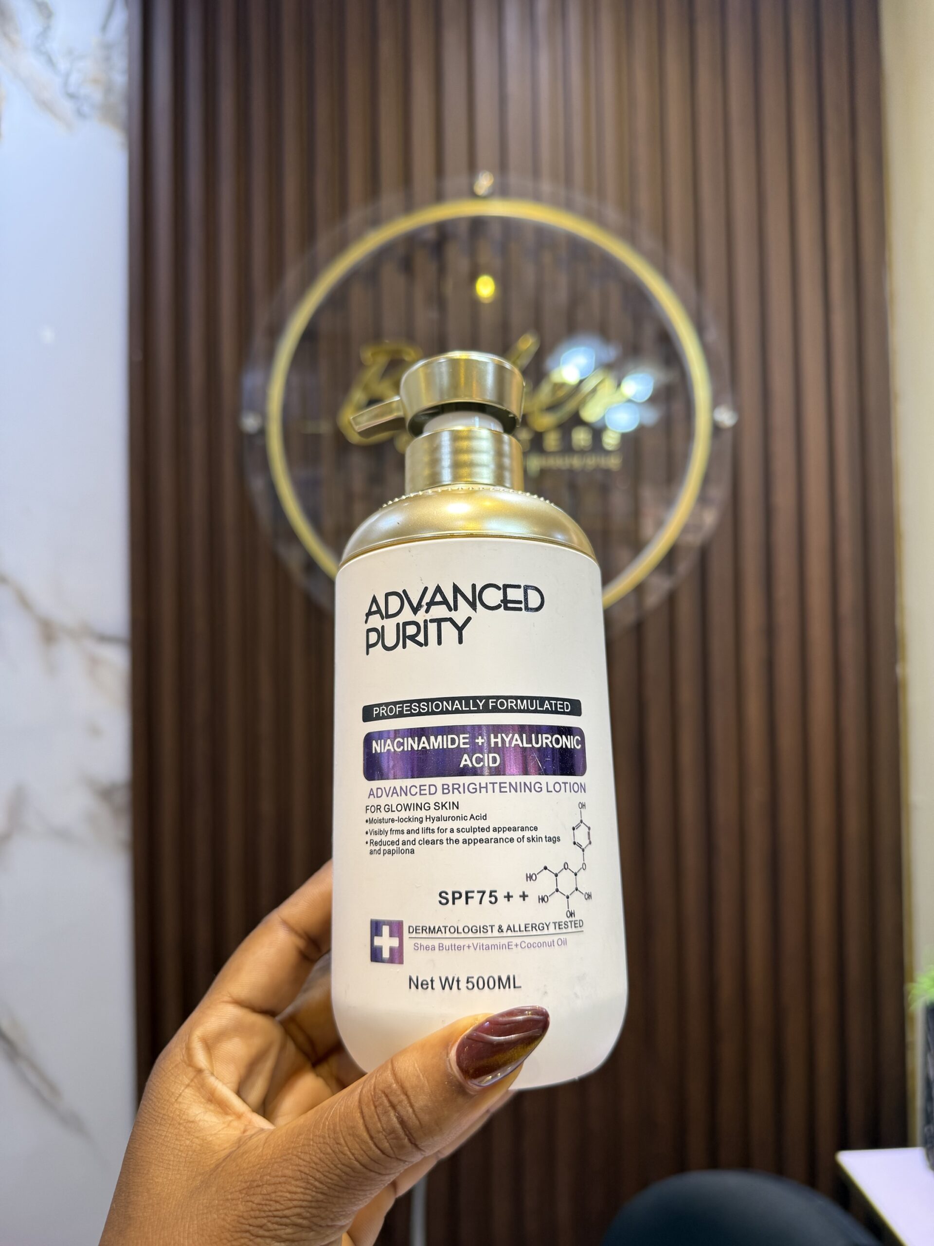 Advanced purity niacinamide and hyaluronic lotion