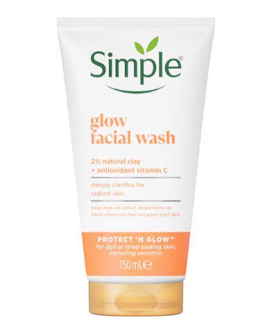 Simple glow facial wash