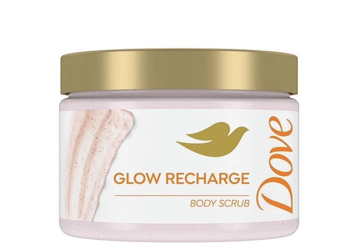 Dove glow recharge body scrub