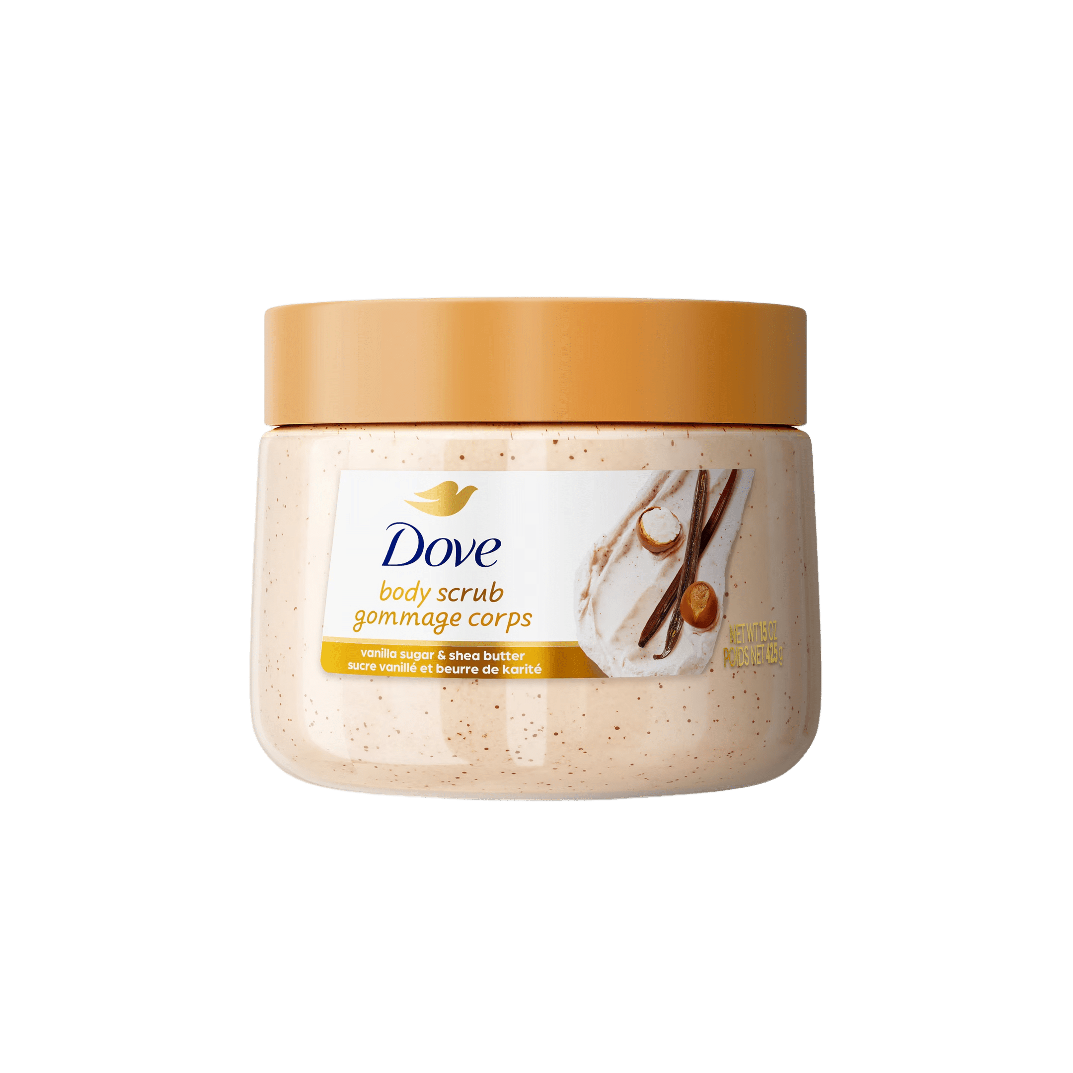 Dove vanilla sugar and shea butter scrub